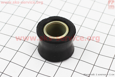 Сайлентблок амортизатора+втулка 12мм к-кт, ЧЕРНЫЙ