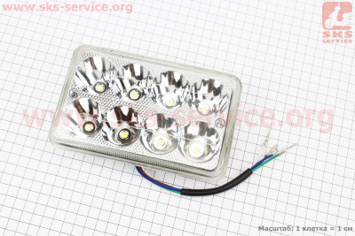 Фары квадратной передняя часть 8-LED, 165*105мм, TUNING