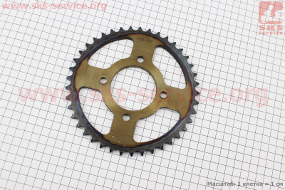Звезда задняя JD125 - 428-41Т - d=58; 4отв.*78mm каленая