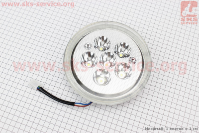 Фары круглой передняя часть 6-LED, d-180mm, TUNING