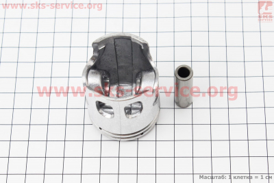 Поршень, кольца, палец к-кт Yamaha JOG50 40мм +0,25 (палец 10мм)