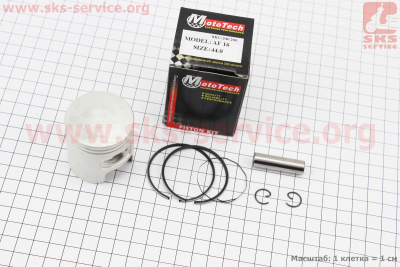 Поршень, кольца, палец к-кт Honda TACT65 44мм STD (палец 10мм) Тайвань