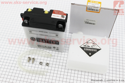 Аккумулятор 6V 11Аh 6N11A-3A кислотный (L120*W60*H130mm), 2021