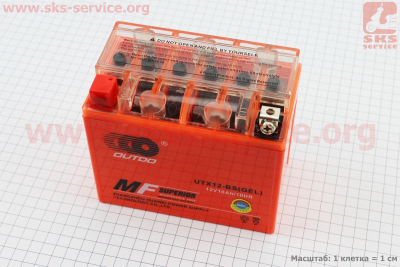 Аккумулятор 12(10)Аh UTX12-BS гелевый (L150*W87*H130mm), 2020