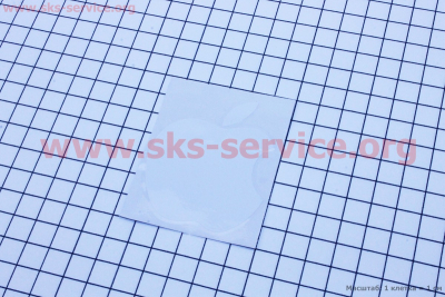 Наклейка Apple белая HQ647, к-кт 2шт (7x6см)