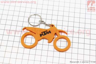 Брелок KTM мото, резиновый 81х50мм