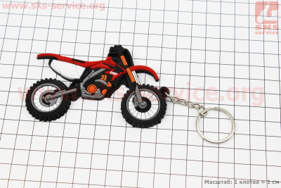 Брелок MOTOCROSS, резиновый 86х62мм