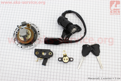 Loncin- LX250GS-2A Замки к-кт + крышка бака