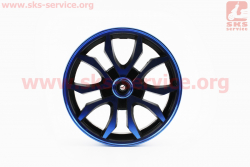Диск передний литой MT2,50x10 d12mm (диск торм. 3 болта) 5 лучей синий/чёрный