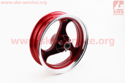 Диск передний литой MT3,50x13 d12mm (диск торм. 3 болта) 3 луча красный/серый (VIPER - F1)
