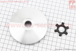 Крыльчатка вариатора переднего (под вал 16мм) + шайба крест Yamaha JOG90/STELS
