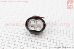 Фара дополнительная светодиодная влагозащитная - 4 LED с креплением, 65*50мм