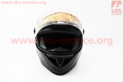 Шлем закрытый HF-122 XL- ЧЕРНЫЙ глянец