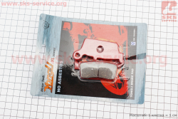Тормозные колодки (дисковые) Honda LEAD AF20/XR 50/CRM 250; HYOSUNG RX400; SUZUKI DR-Z400/RM 125/DR 125; KAWASAKI KLX250/KX 125 к-кт красные