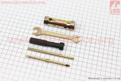 Ключ свечной для 4Т - 16/18mm + 3 предмета (рожковый ключ 8*10mm/шток/отвертка+-) ЗИП