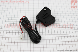 Зарядка USB универсальная на 2 выхода, с кнопкой вкл/выкл  + ВОЛЬТМЕТР (крепление на руль)