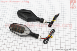Поворот диодный на гибкой ножке + стоп сигнал/габарит LED РОМБ, 2шт