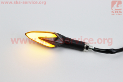 Поворот диодный на гибкой ножке + стоп сигнал/габарит LED ЛОДОЧКА, 2шт