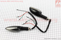 Поворот диодный на гибкой ножке + стоп сигнал/габарит LED ЛОДОЧКА, 2шт