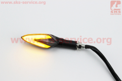 Поворот диодный на гибкой ножке + габарит белый LED ЛОДОЧКА, 2шт