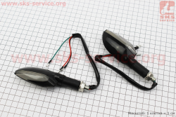 Поворот диодный на гибкой ножке + габарит белый LED ЛОДОЧКА, 2шт