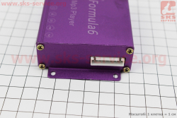 АУДИО-блок (МРЗ-USB/SD, FM-радио, пультДУ, сигнализация) + колонки 2шт (красные)