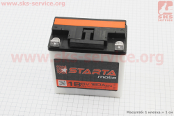 Аккумулятор 6V 18Аh 3МТС-18 кислотный (L140*W75*H140mm), 2021, плоская клемма, МТ, ИЖ STARTA