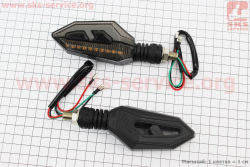 Поворот диодный на гибкой ножке + стоп сигнал/габарит LED СТРЕЛА тип 1секвентальный, 2шт 