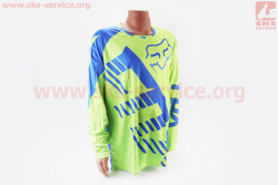 Футболка (Джерси) для мужчин XL - (Polyester 100%), длинные рукава, свободный крой, салатово-синяя, НЕ оригинал
