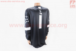 Футболка (Джерси) для мужчин XL - (Polyester 100%), длинные рукава, свободный крой, черно-белая, НЕ оригинал