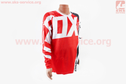 Футболка (Джерси) для мужчин XL - (Polyester 100%), длинные рукава, свободный крой, красно-бело-черная, НЕ оригинал