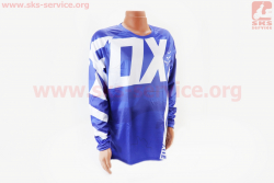 Футболка (Джерси) для мужчин L - (Polyester 100%), длинные рукава, свободный крой, сине-белая, НЕ оригинал