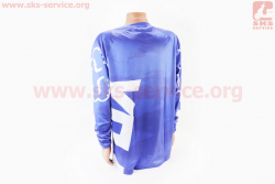 Футболка (Джерси) для мужчин XL - (Polyester 100%), длинные рукава, свободный крой, сине-белая, НЕ оригинал
