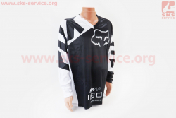 Футболка (Джерси) для мужчин XXL - (Polyester 100%), длинные рукава, свободный крой, бело-черная, НЕ оригинал