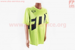 Футболка (Джерси) для мужчин L - (Polyester 100%), короткие рукава, свободный крой, салатово-черная, НЕ оригинал, тип 2