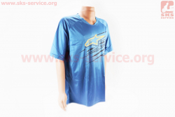Футболка (Джерси) для мужчин L - (Polyester 100%), короткие рукава, свободный крой, сине-черная, НЕ оригинал, тип 2