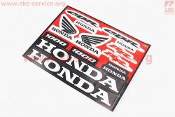 Наклейки набор 14шт HONDA 5984 (22х16см)
