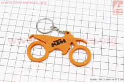 Брелок KTM мото, резиновый 81х50мм
